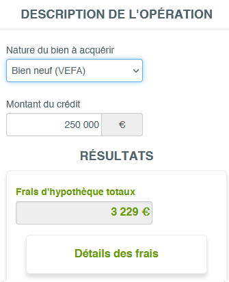 Calcul hypothèque bien ancien