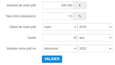 Comment compléter le simulateur du prêt modulable ?